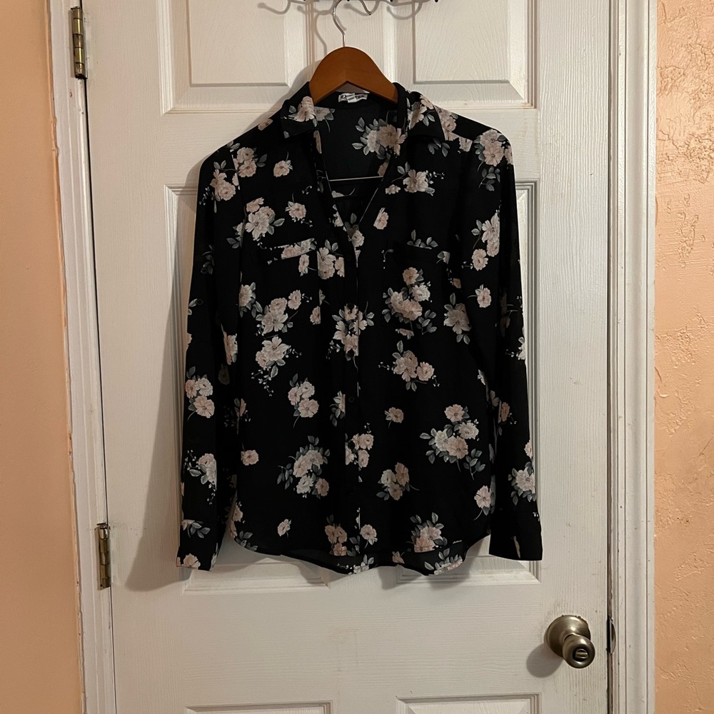 Express Floral Collar Shirt